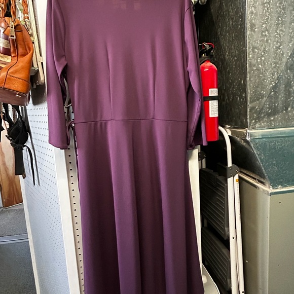 Chadwicks Deep Purple Long Sleeve Dress size 16 - Picture 2 of 4